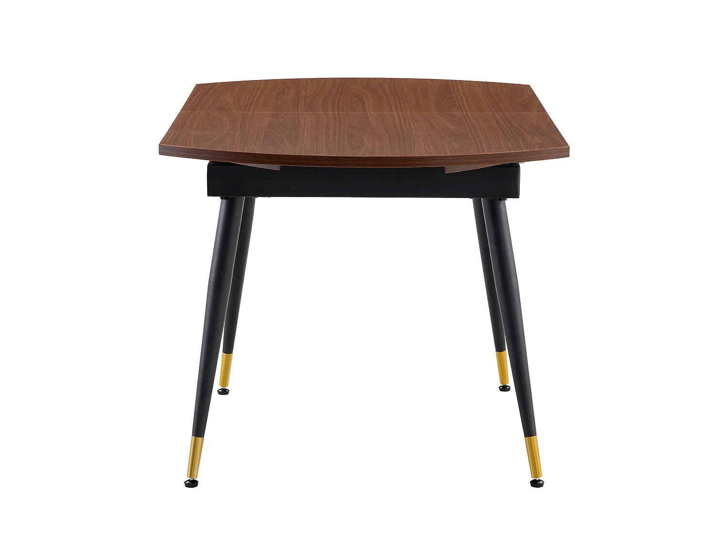 Table à manger extensible 135 x 85 (135) cm avec pieds en métal - Marron