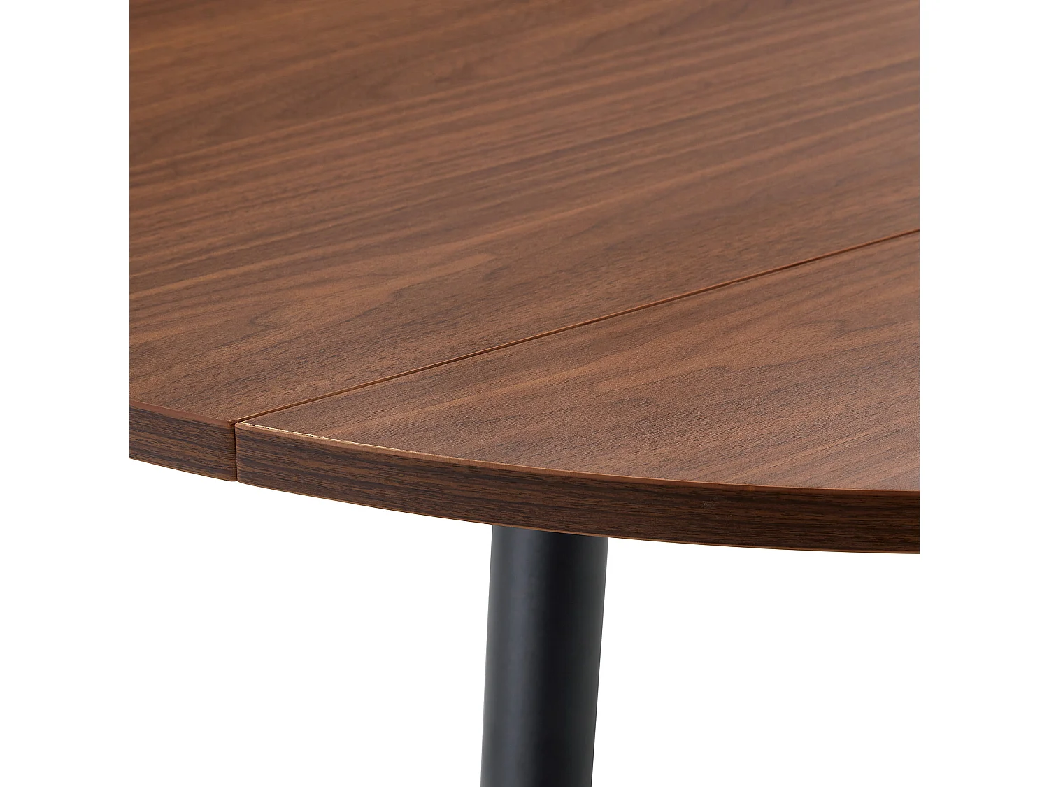 Table à manger extensible 135 x 85 (135) cm avec pieds en métal - Marron