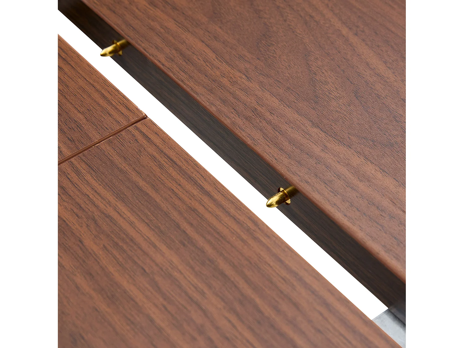 Table à manger extensible 135 x 85 (135) cm avec pieds en métal - Marron