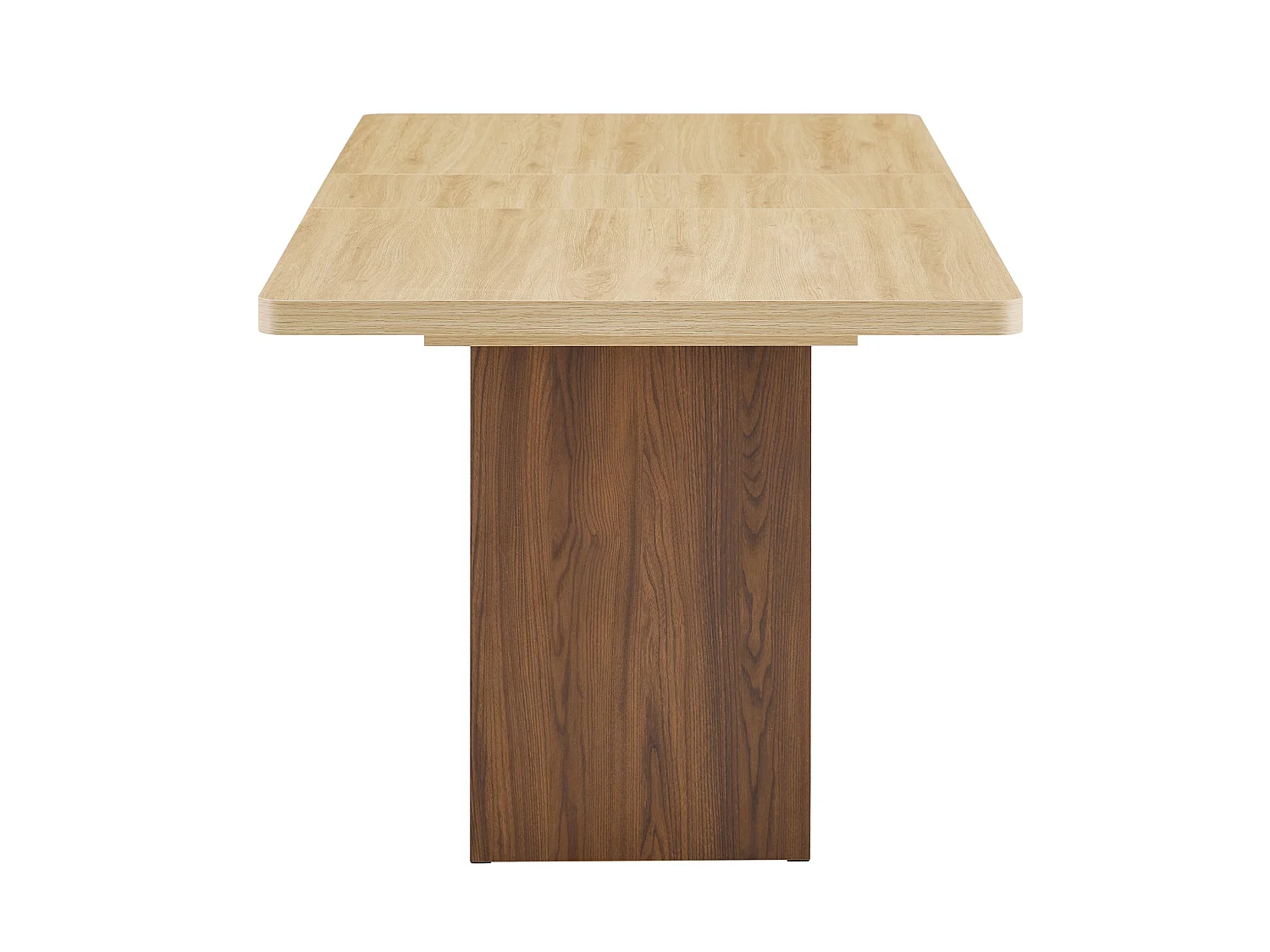 Uitschuifbare eettafel 130(160) x 80 cm met plank - Bruin en hout