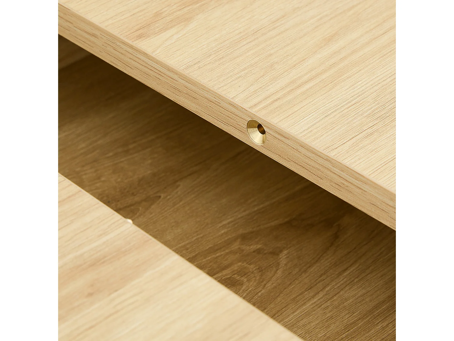 Uitschuifbare eettafel 130(160) x 80 cm met plank - Bruin en hout