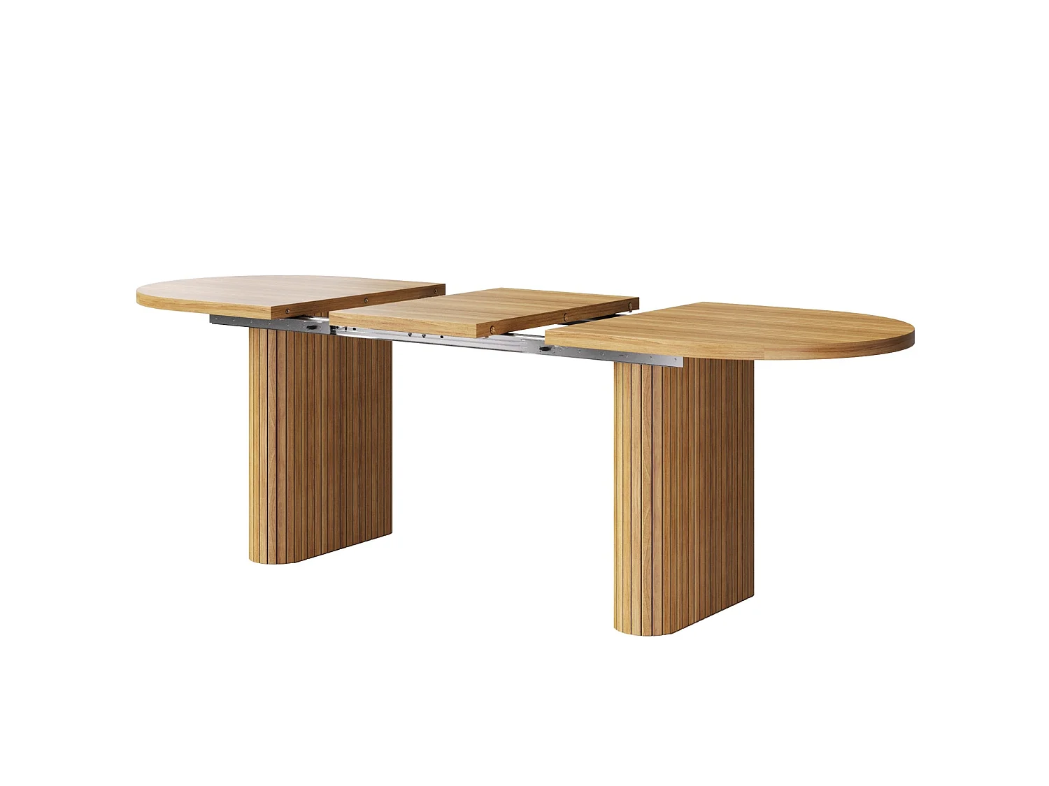 Uitschuifbare ovale eettafel 120-160 x 80 cm voor 4-6 personen - Bruin