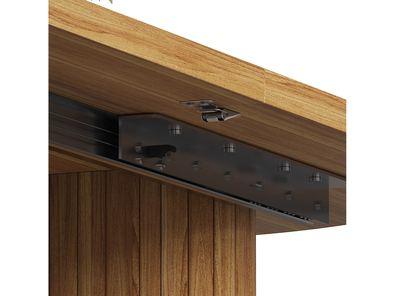 Uitschuifbare ovale eettafel 120-160 x 80 cm voor 4-6 personen - Bruin