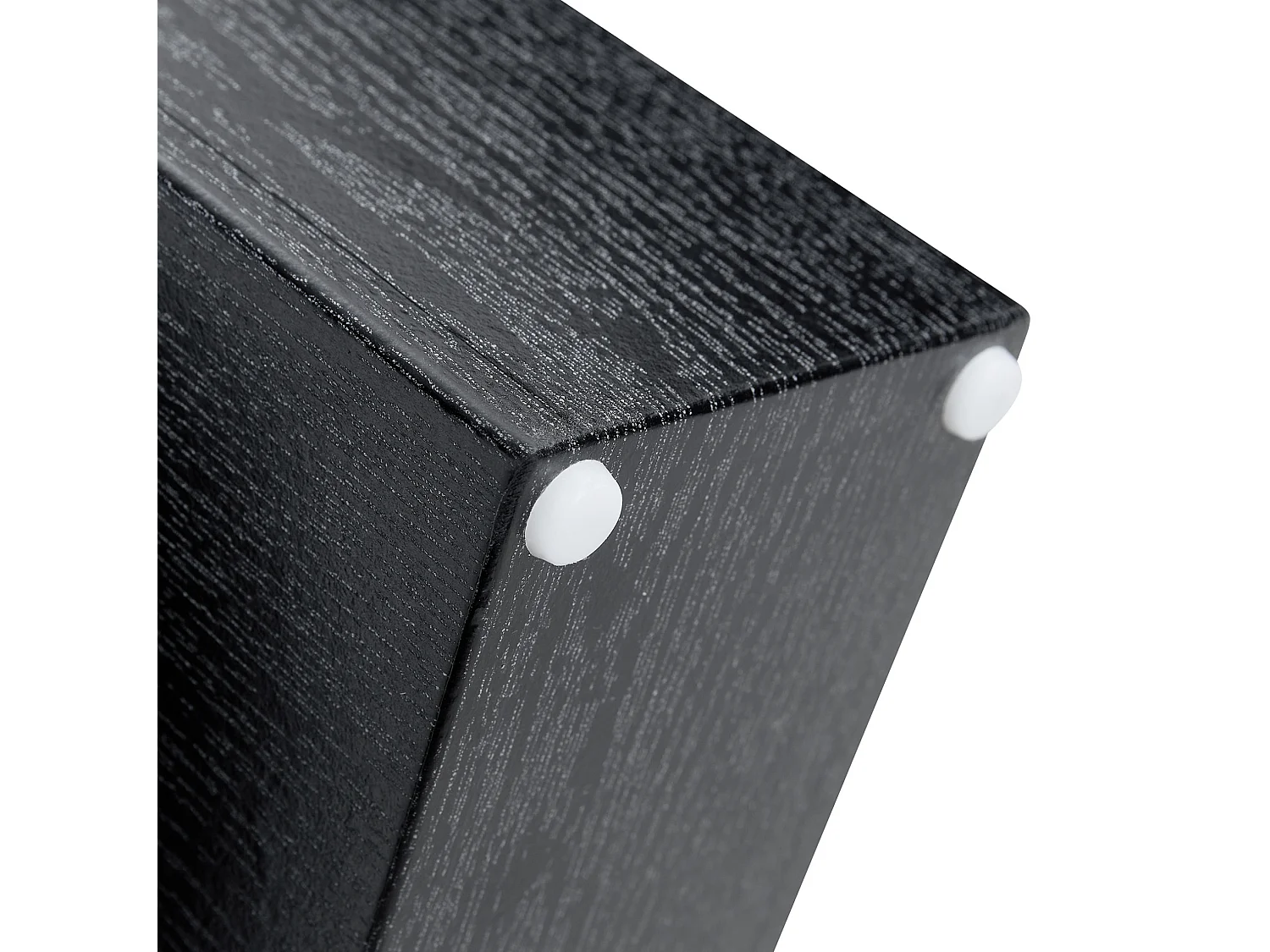 Lot de 2 tables basses rondes gigognes noir - MDF et verre