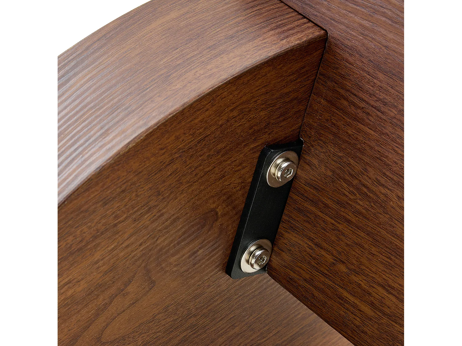 Lot de 2 tables basses rondes gigognes en MDF et verre - Marron