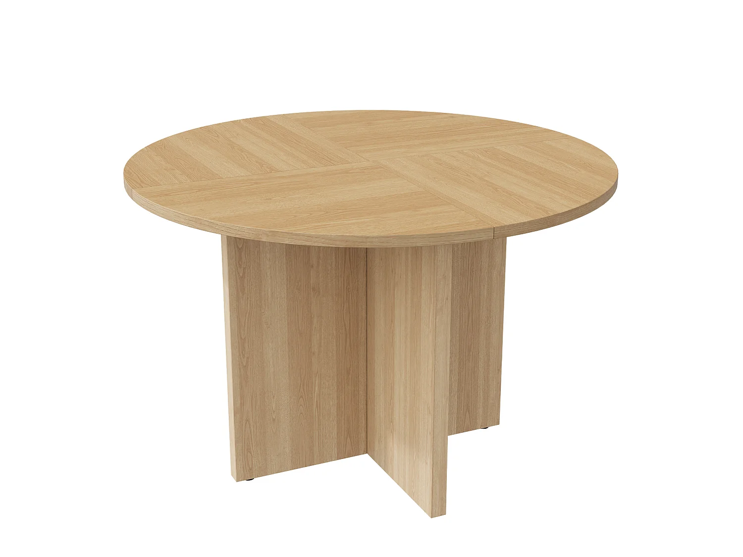 Table à manger ronde 120 x 120 cm pour 4 à 6 personnes - Design classique - Naturel clair