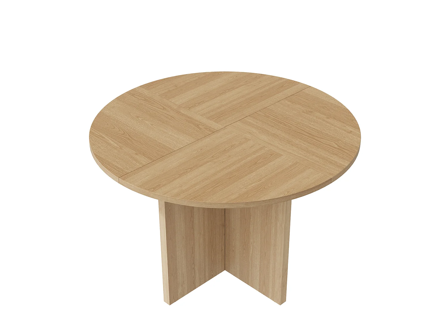 Table à manger ronde 120 x 120 cm pour 4 à 6 personnes - Design classique - Naturel clair