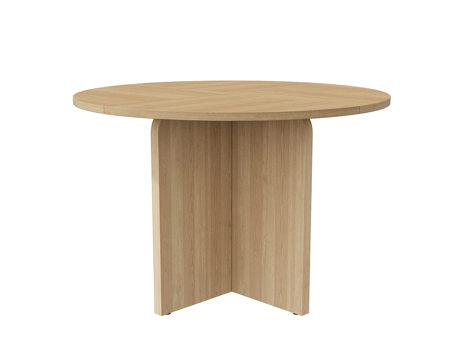 Table à manger ronde 120 x 120 cm pour 4 à 6 personnes - Design classique - Naturel clair