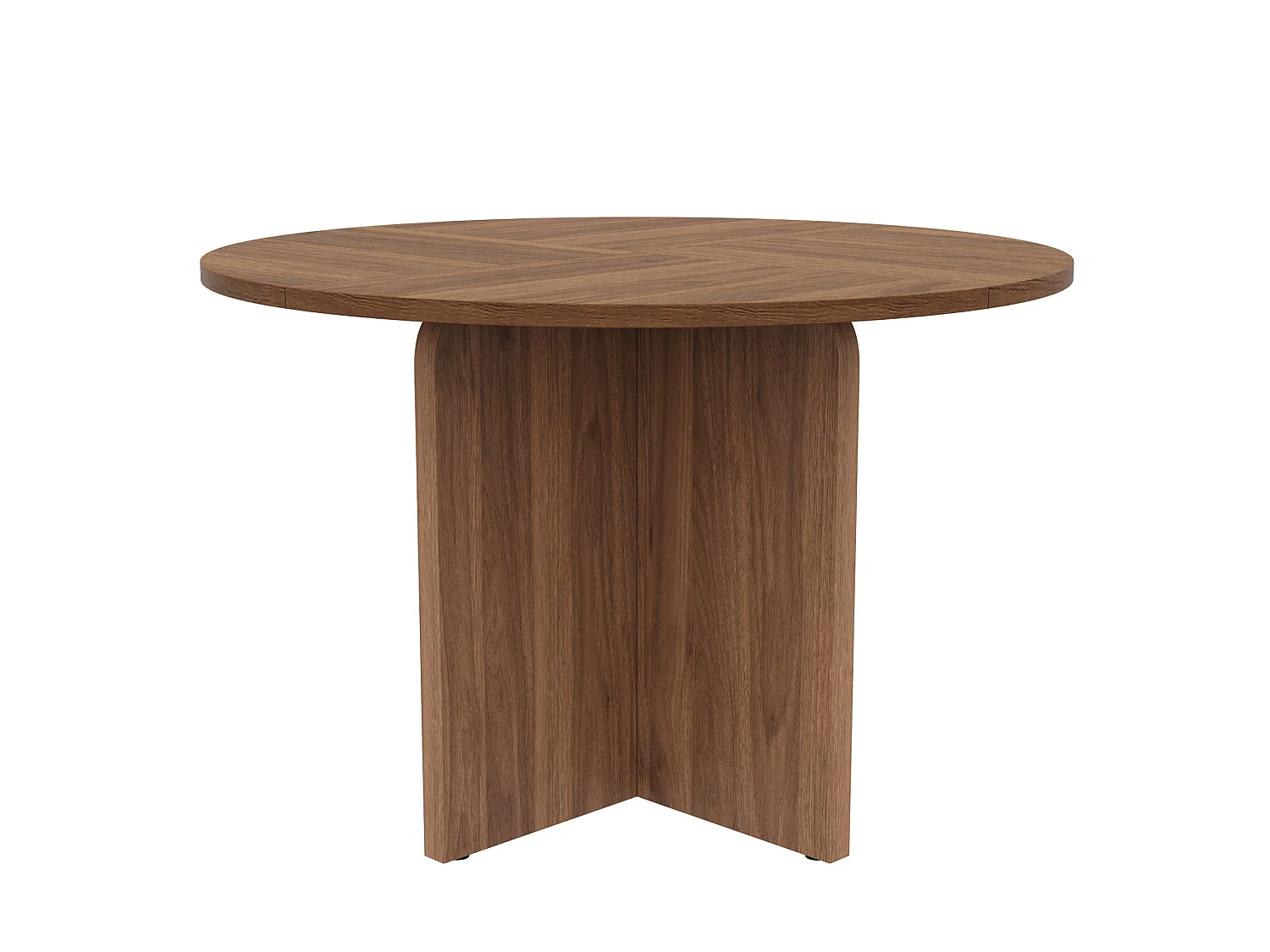 Table à manger ronde 120 x 120 cm pour 4 à 6 personnes - Design classique - Marron