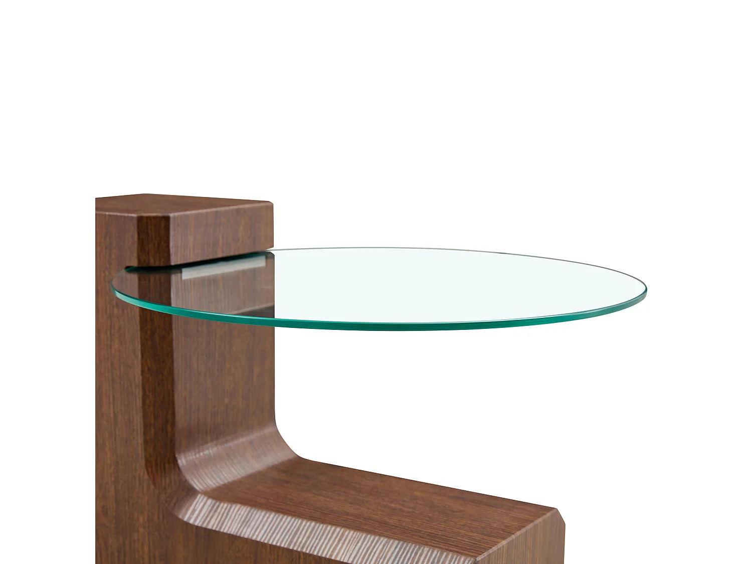 Lot de 2 tables basses rondes gigognes Marron et blanc effet marbre - MDF et verre