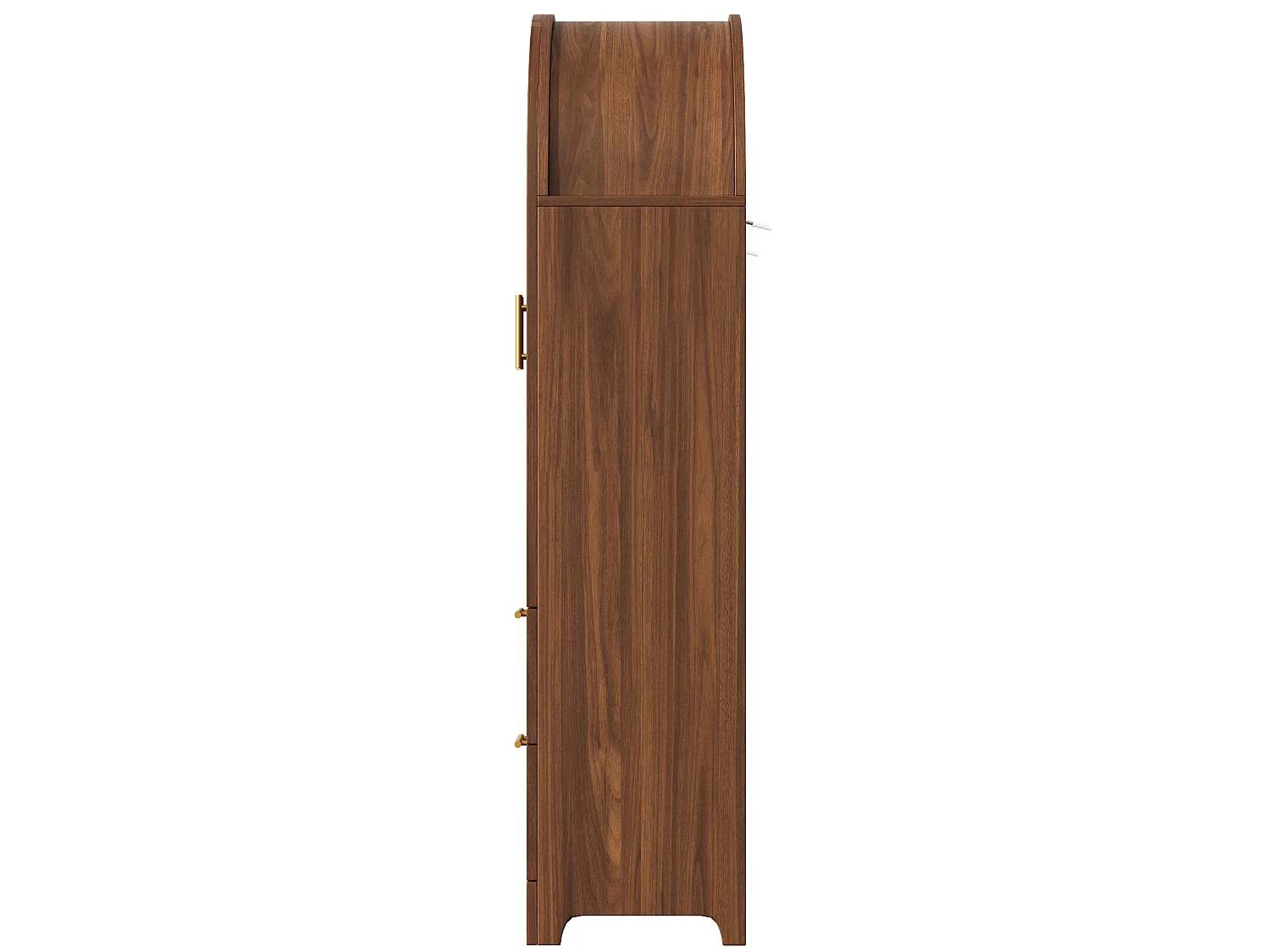 Set van 2 bruine dressoirs, 160x40x175 cm, met 2 lades en 2 glazen deuren
