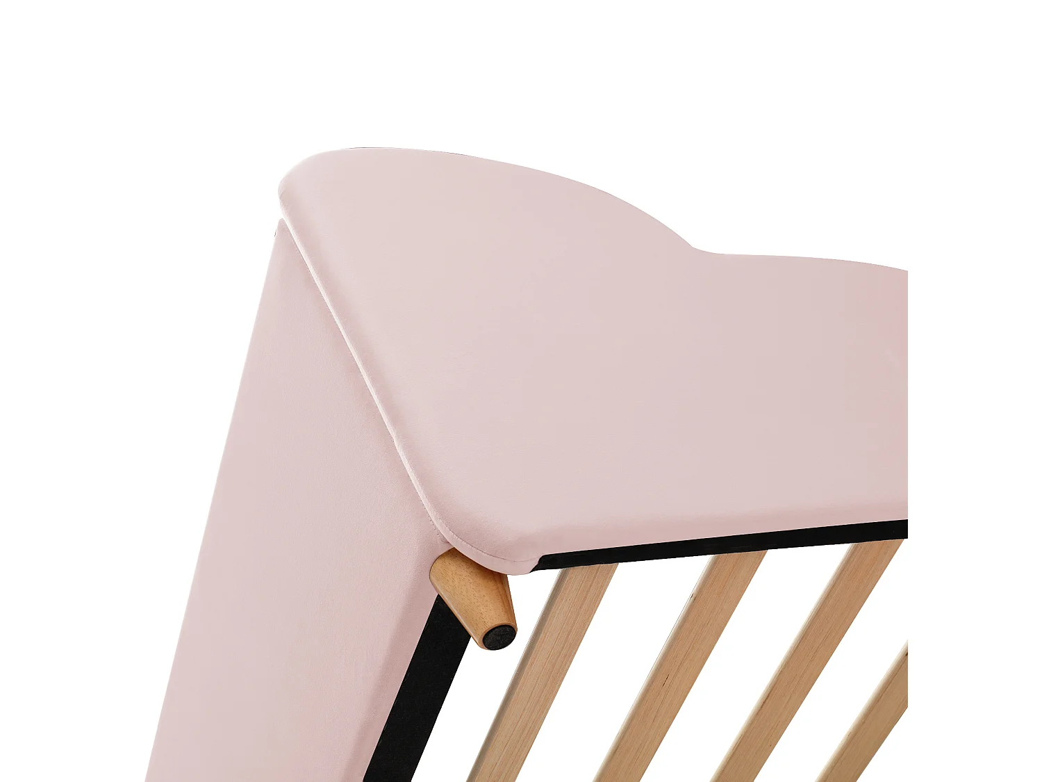 Lit enfant 90x200 cm avec veilleuse LED, ports USB et Type-C - Velours rose