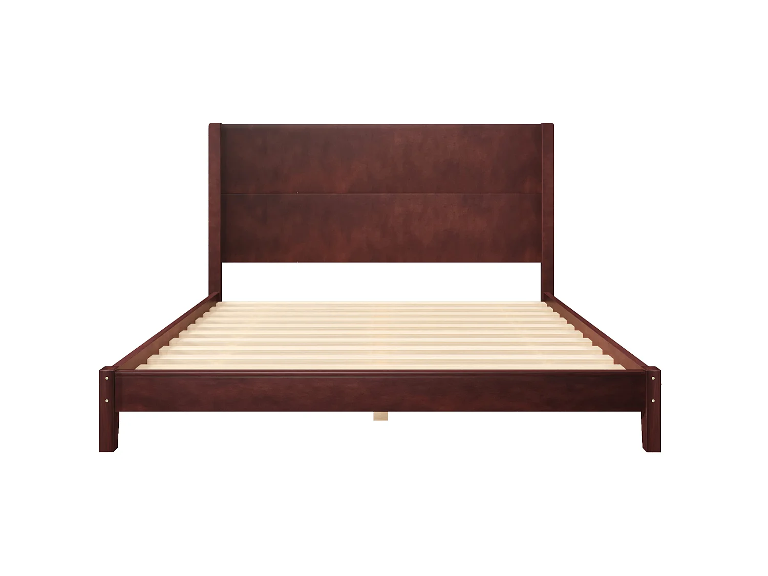 Volwassenenbed 160x200 cm met hoofdbord - MDF-hout - Bruin