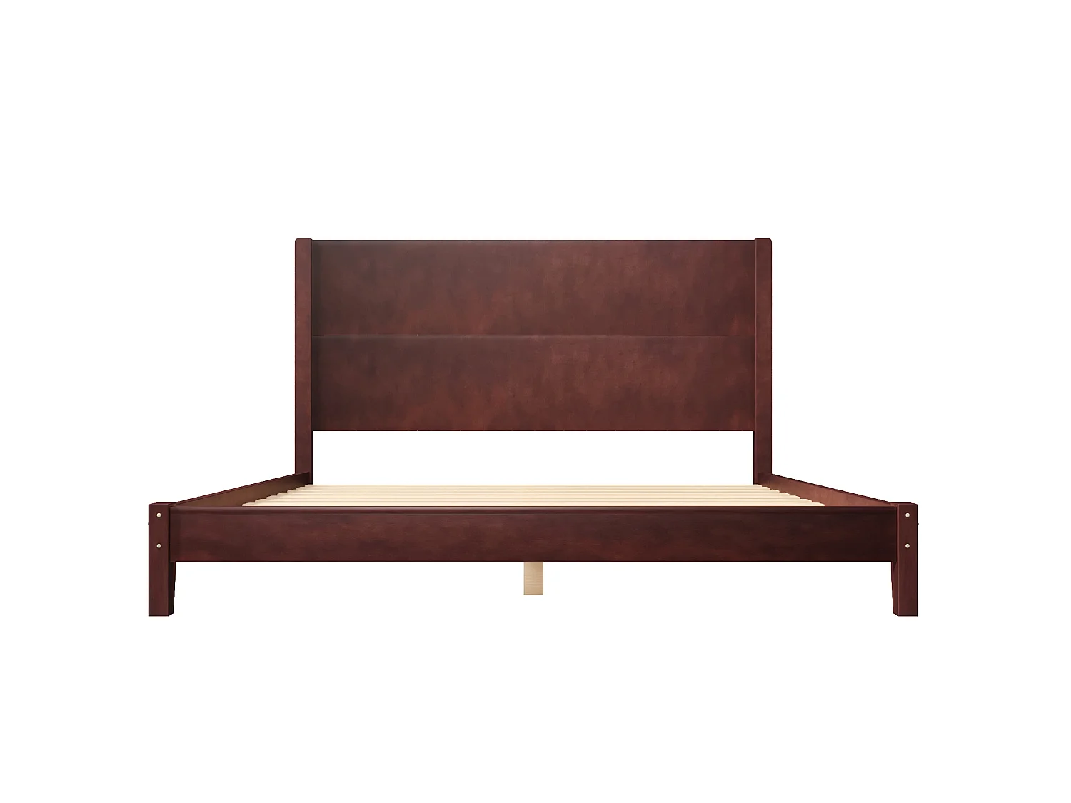 Volwassenenbed 160x200 cm met hoofdbord - MDF-hout - Bruin