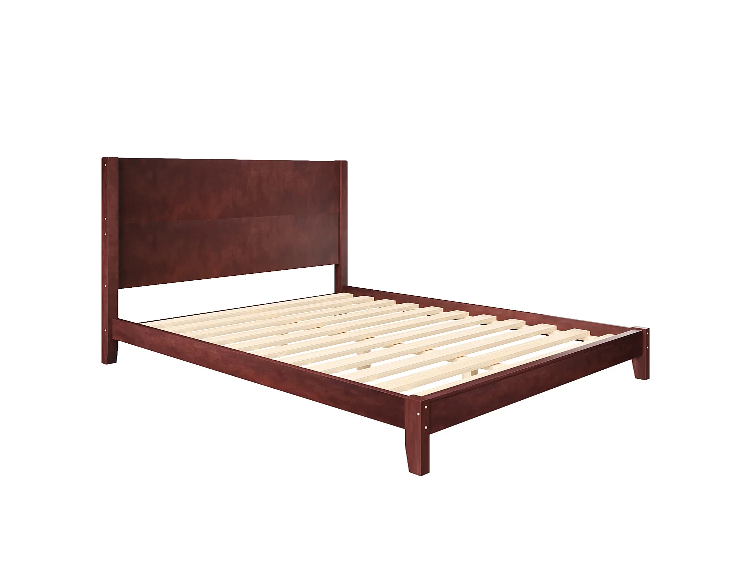 Volwassenenbed 160x200 cm met hoofdbord - MDF-hout - Bruin