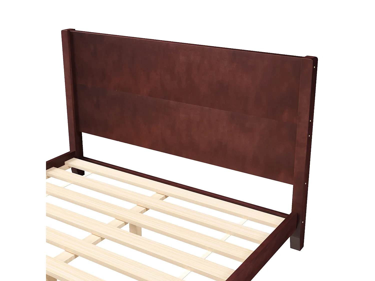 Volwassenenbed 160x200 cm met hoofdbord - MDF-hout - Bruin