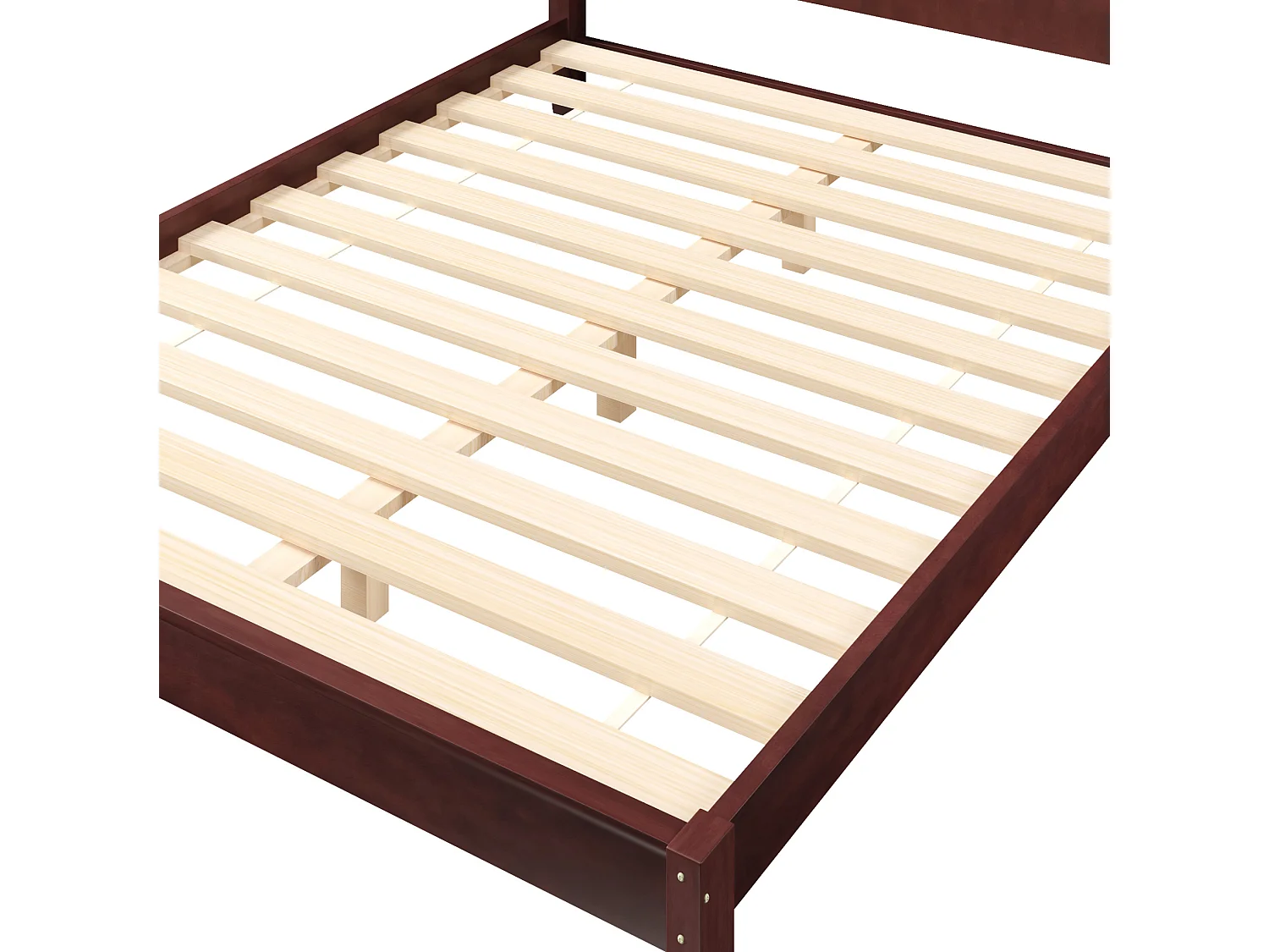 Volwassenenbed 160x200 cm met hoofdbord - MDF-hout - Bruin