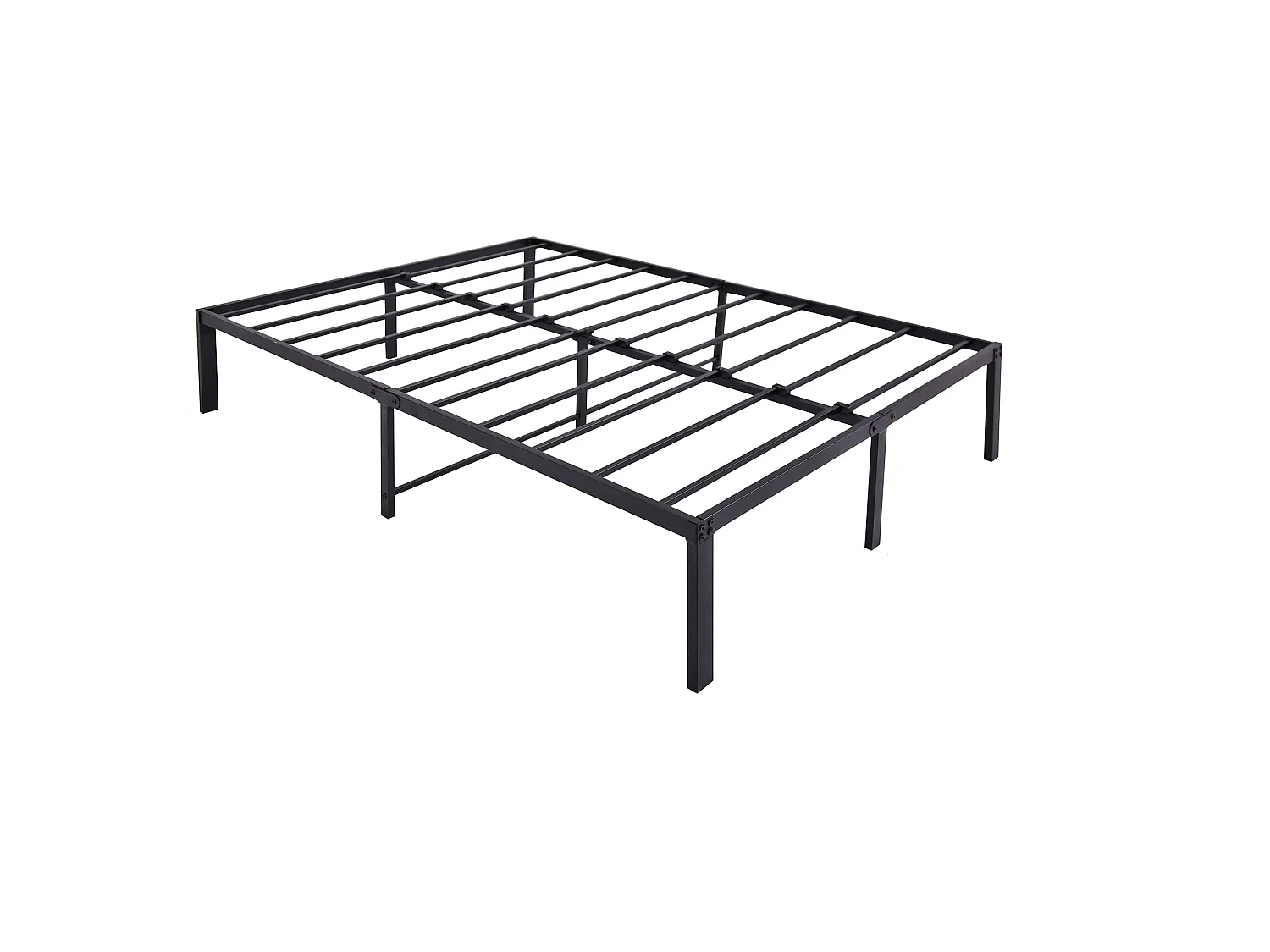 Cama infantil 120x200 cm em metal sem cabeceira - Preta