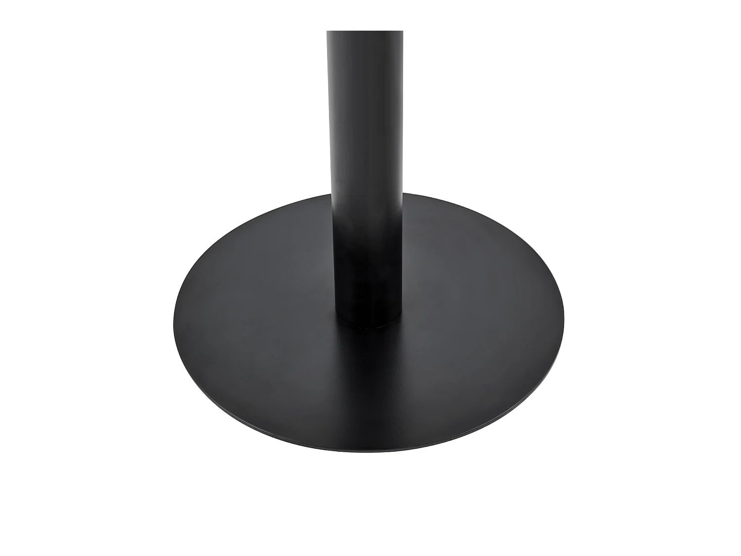 Table d’appoint ronde 60 cm effet marbre gris - Pied en métal noir