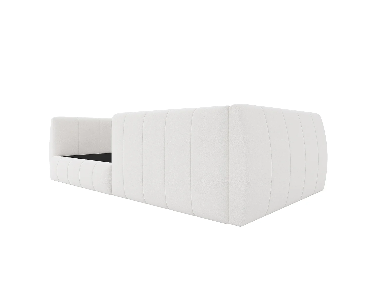 Lit enfant 90x200 cm tissu en velours beige avec barrières de sécurité