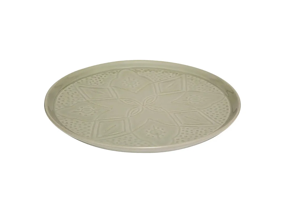 Lot de 6 Assiettes Plates "Sienna" 27cm Vert Olive
