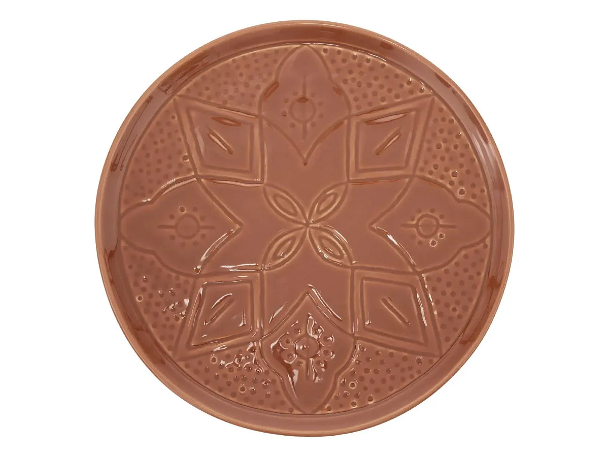 Lot de 6 Assiettes Plates "Sienna" 27cm Terracotta