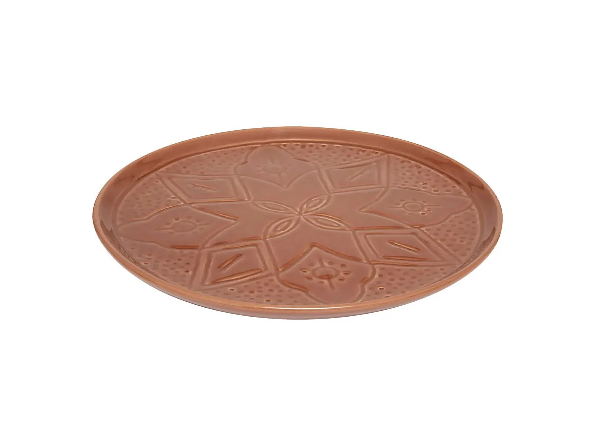 Lot de 6 Assiettes Plates "Sienna" 27cm Terracotta