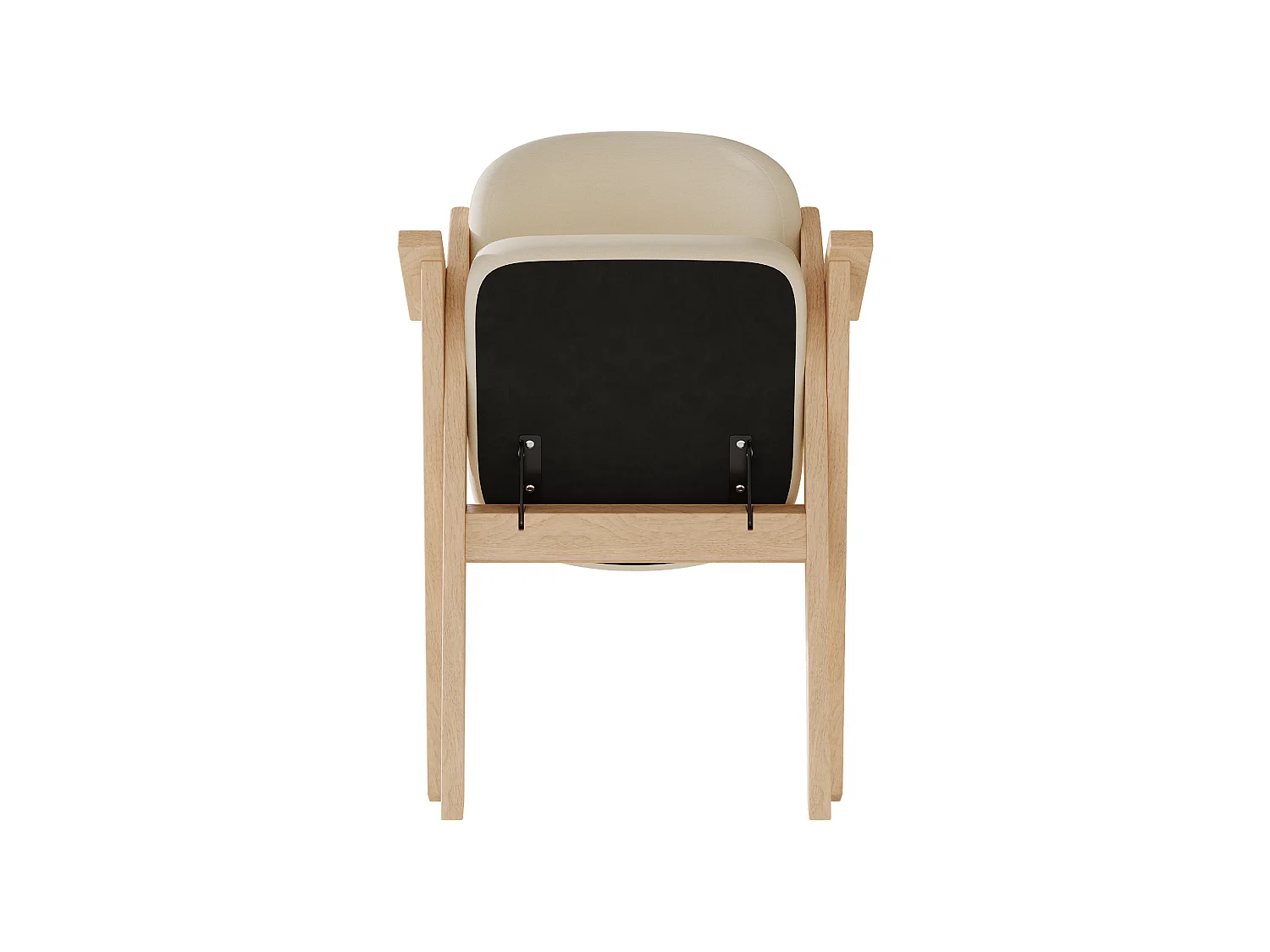 Lot de 6 chaises pliantes en lin beige avec accoudoirs - Naturel clair