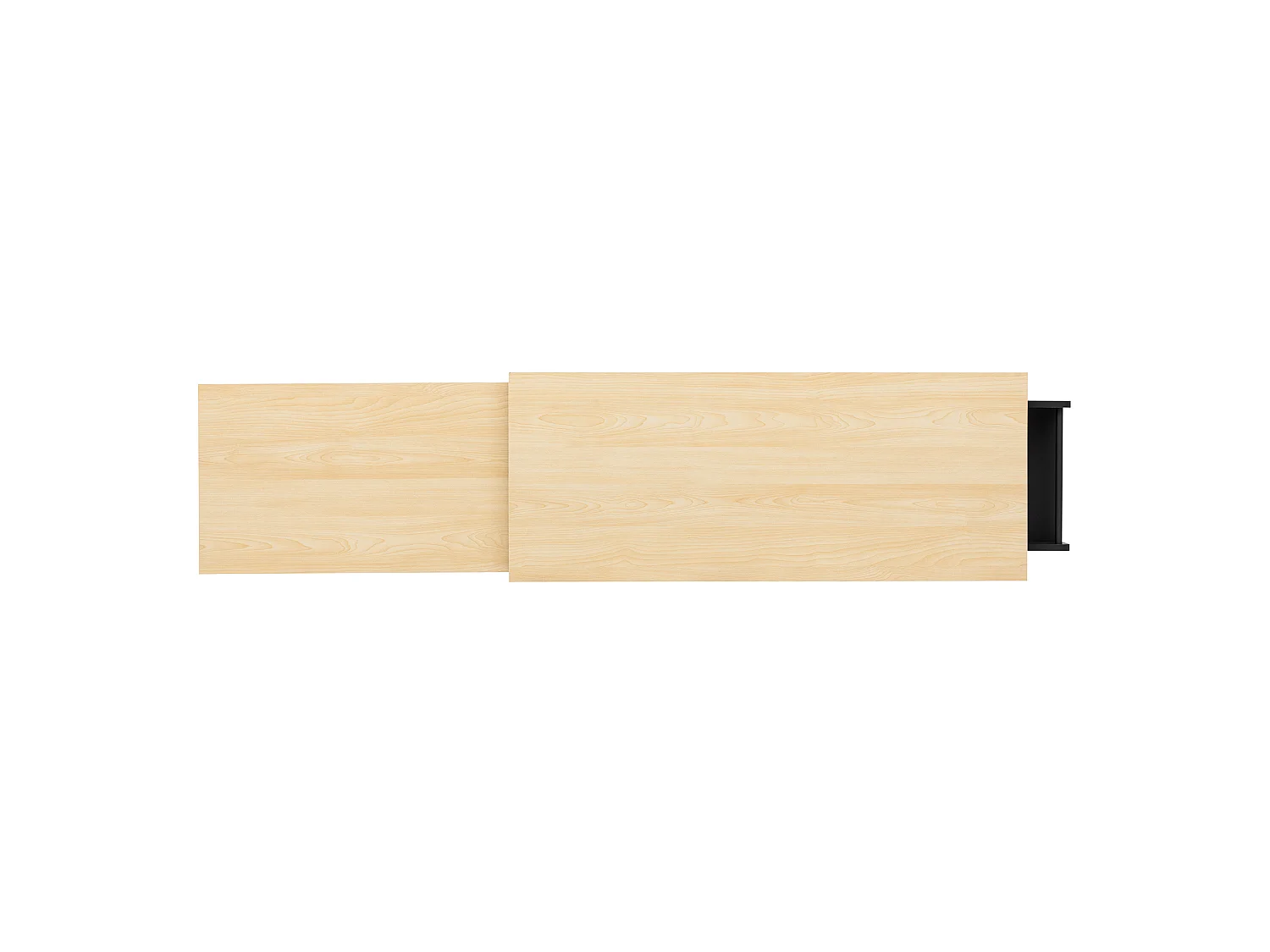Îlot de cuisine sur roulettes avec extensible plateau, 3 tiroirs et 4 portes - Noir