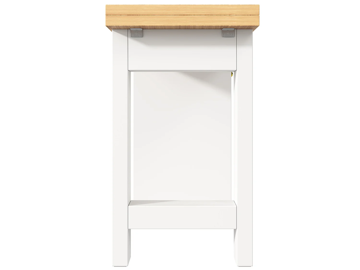 Carrito de cocina extensible de 120-200 cm con iluminación LED, 3 cajones y 3 puertas - Blanco