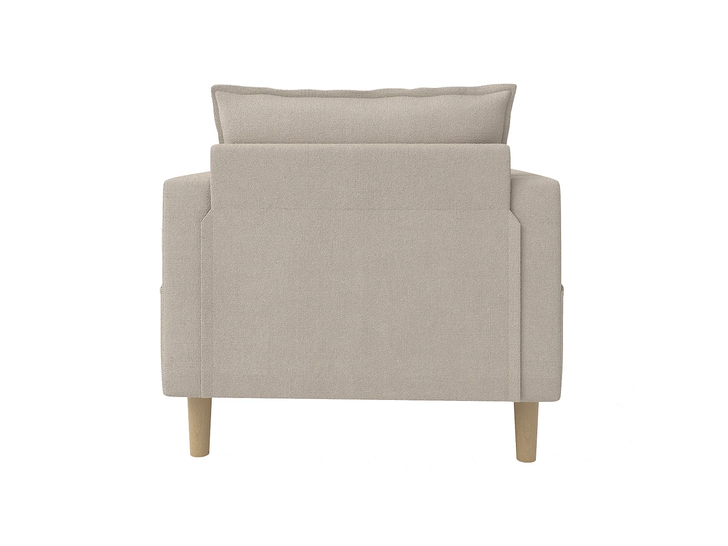 Poltrona in ciniglia con tasche portaoggetti - Kaki