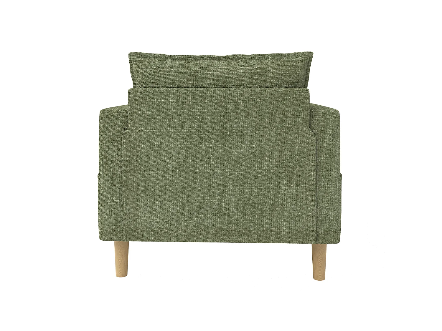Poltrona in ciniglia con tasche portaoggetti - Verde oliva