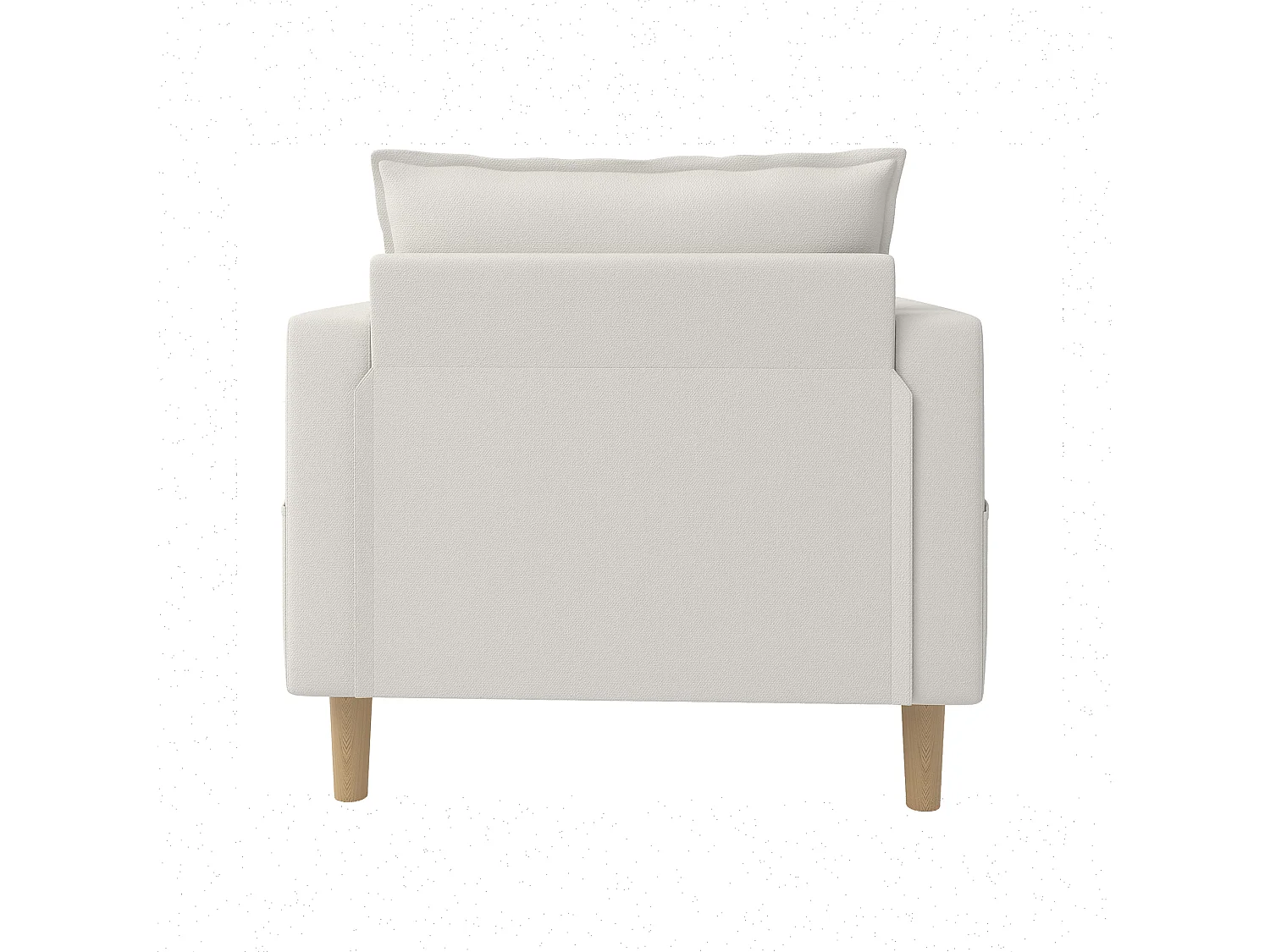 Poltrona in ciniglia con tasche portaoggetti - Beige