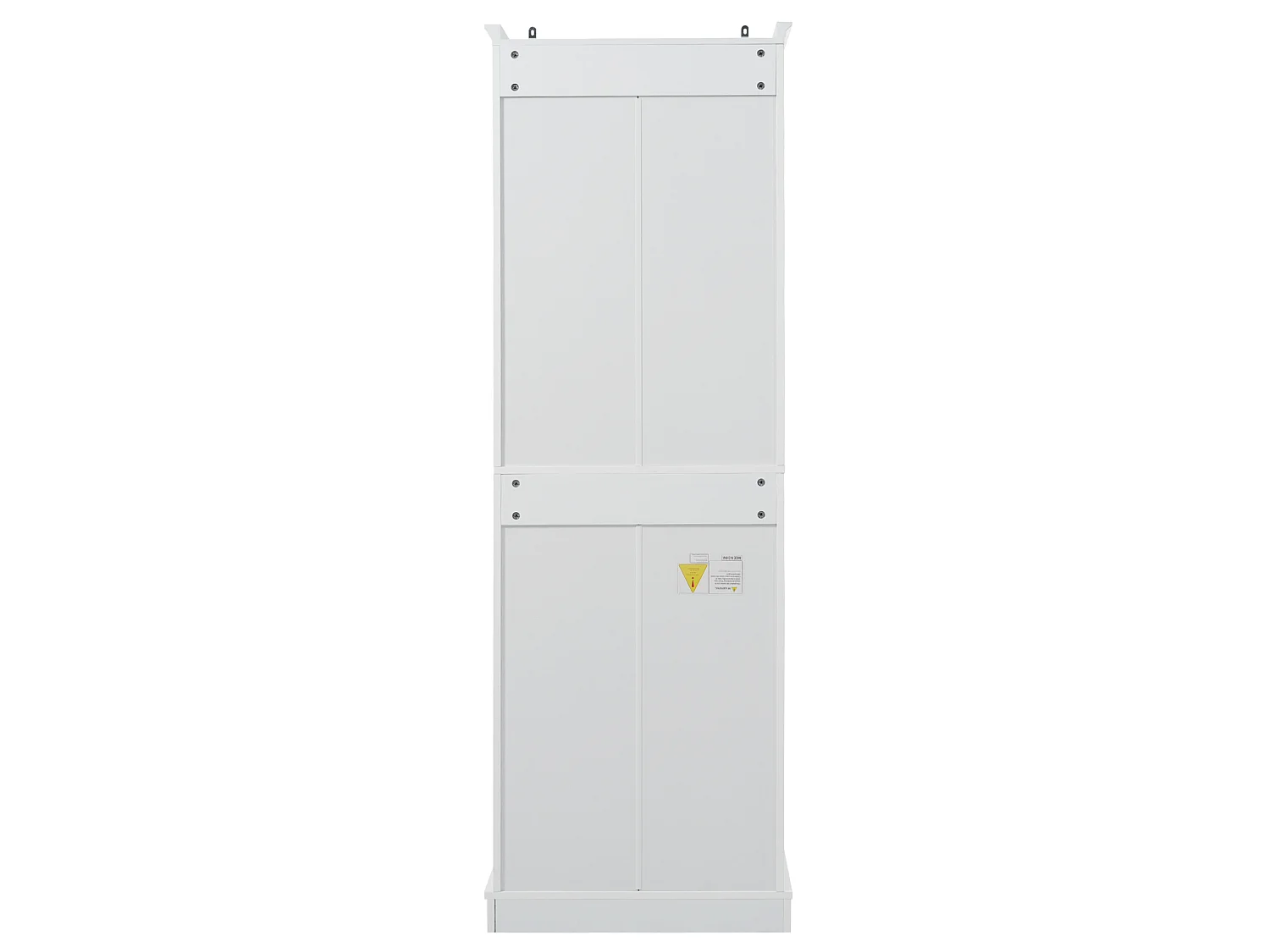 Badrumsskåp, 60x40x180 cm, vitt, med låda och 4 dörrar