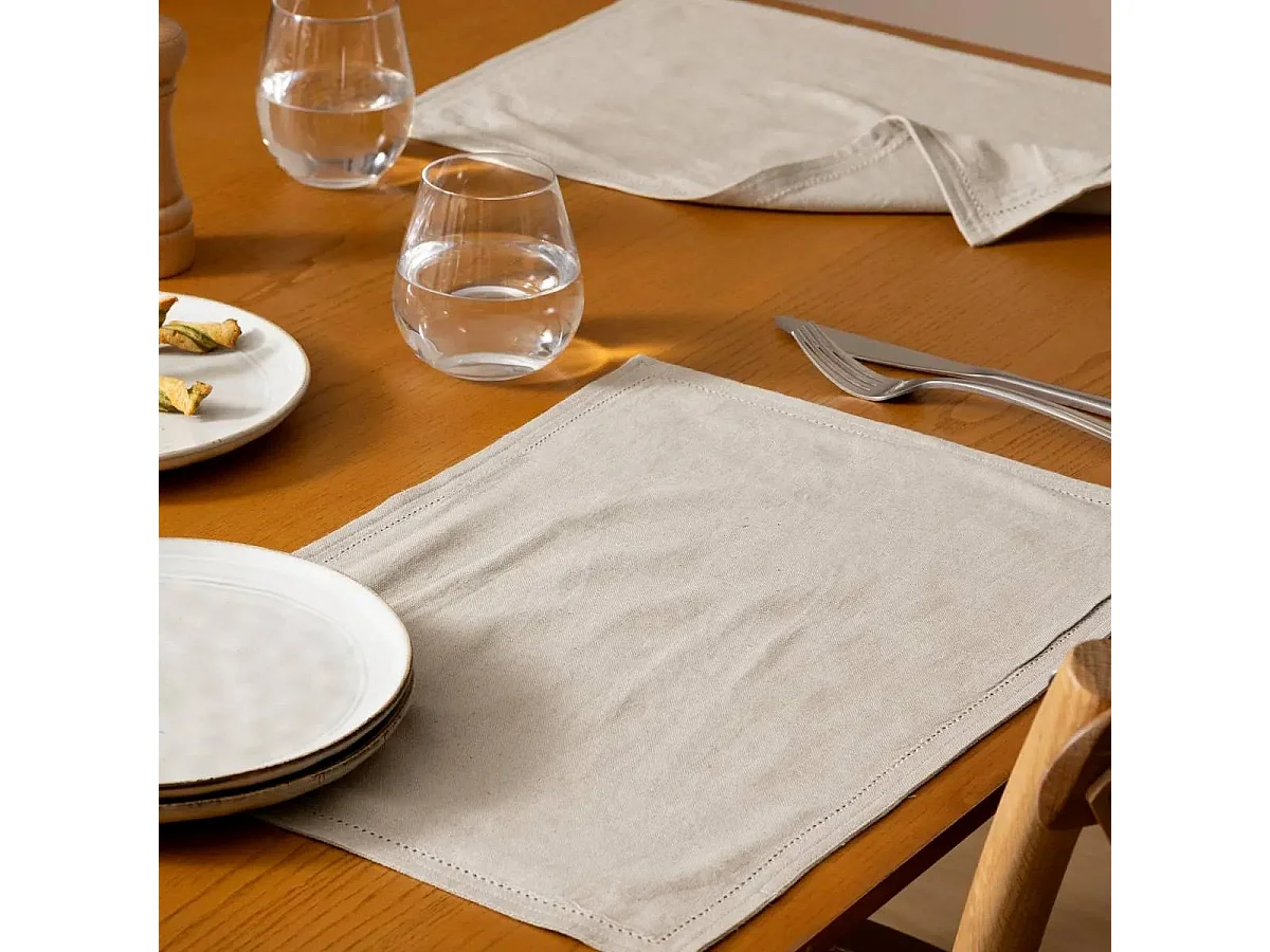 Set de Table en Lin "Elina" 30x45cm Gris