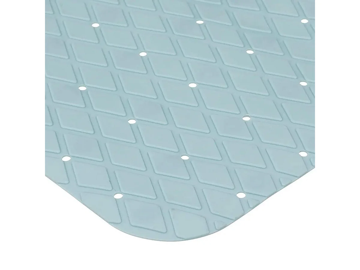 Fond de Bain PVC "Diamond" 35x70cm Bleu Arctique