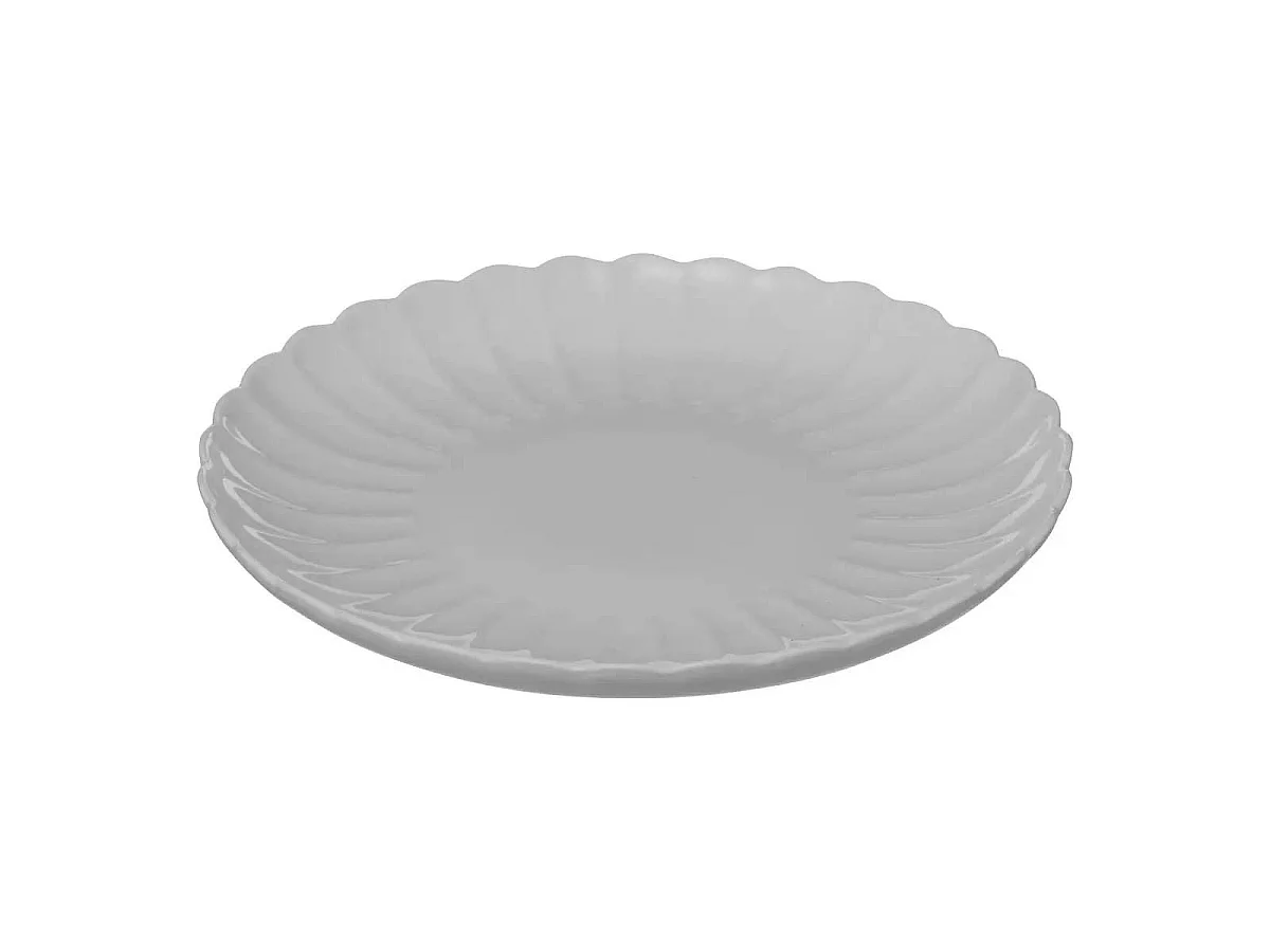 Lot de 6 Assiettes à Dessert "Romy" 20cm Blanc