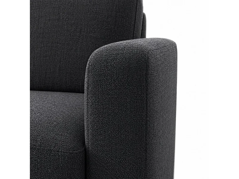 XEUS Canapé convertible 3 places gris anthracite-matelas Diva Literie 140cm