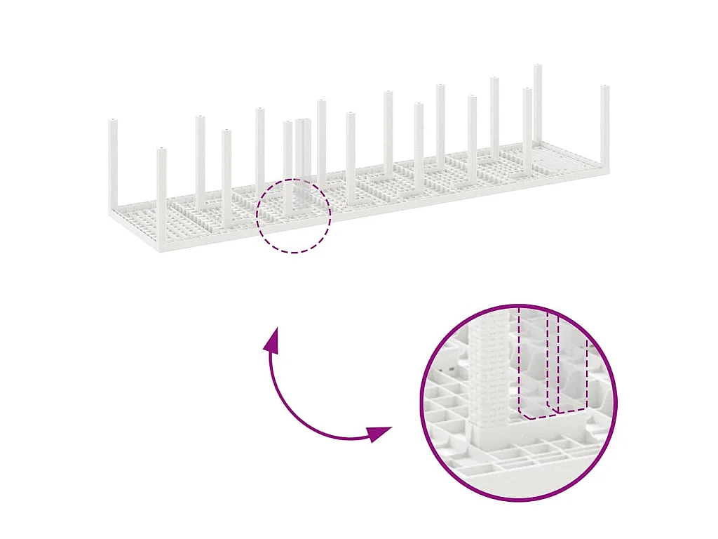 Conjunto de Comedor de Jardín 15 pcs Blanco Ratan Polt