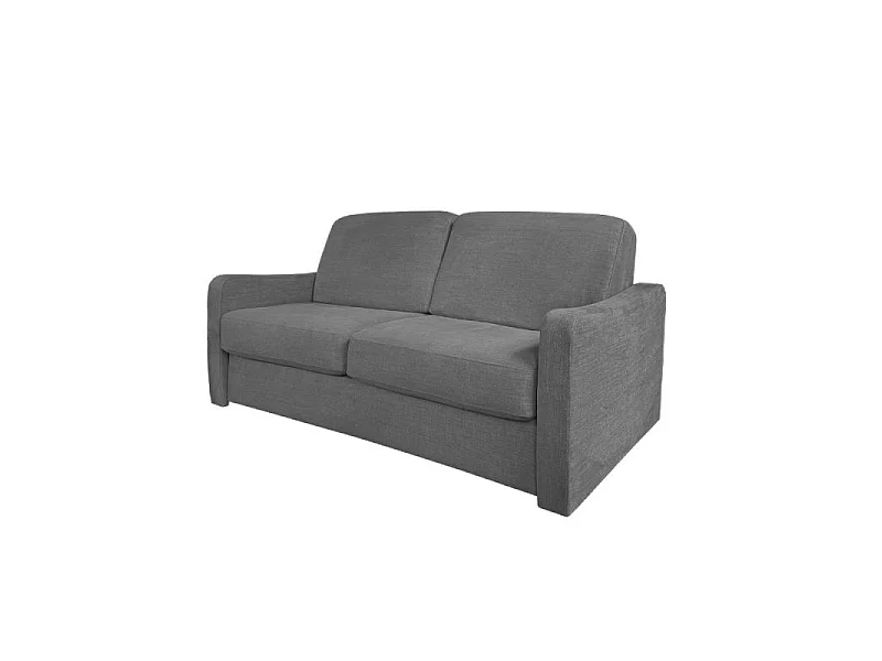 XEUS Canapé convertible 3 places gris argent – matelas Diva Literie 140cm