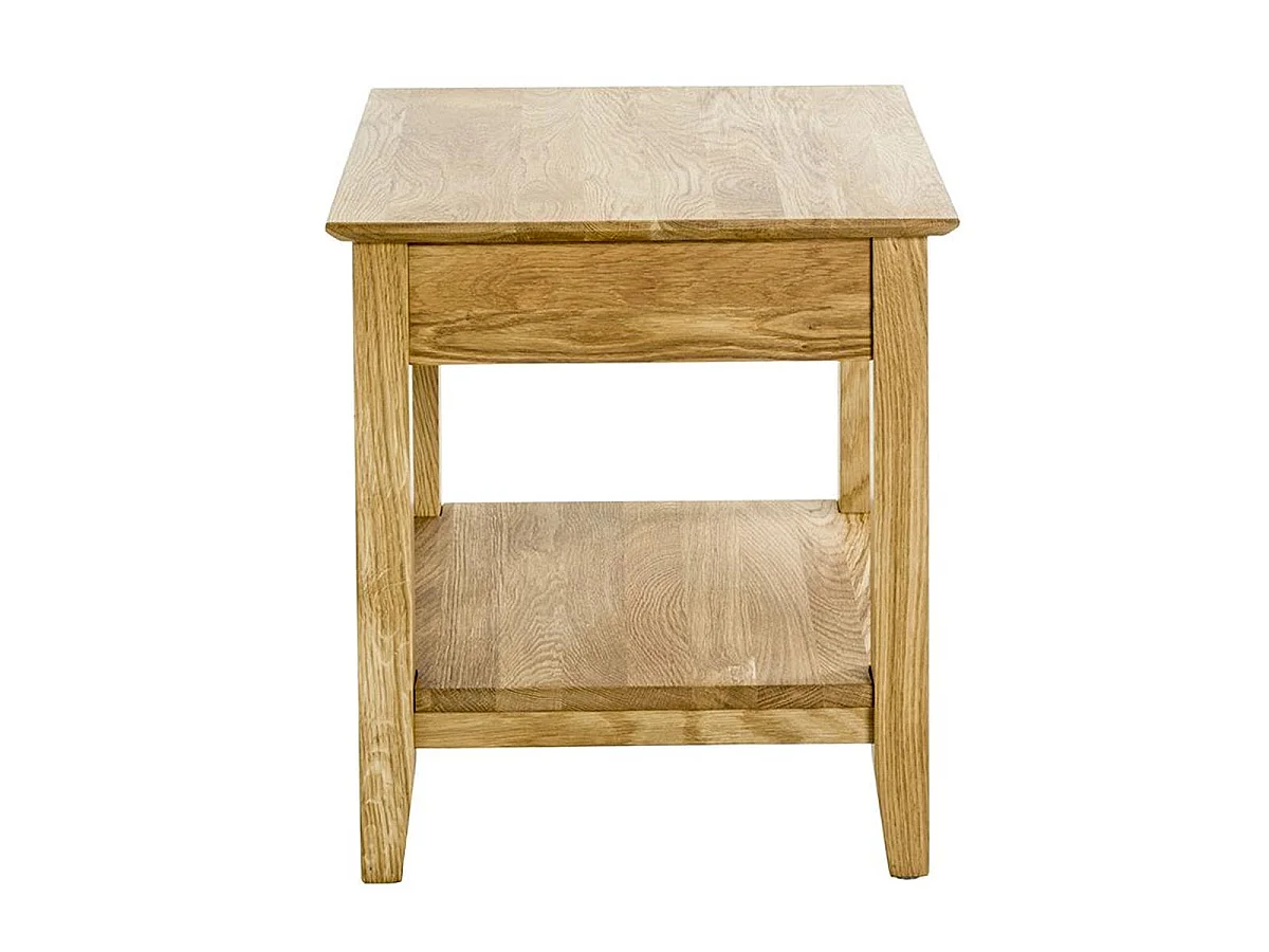 Table d'Appoint en Bois 2 Niveaux "Mani" 52cm Chêne