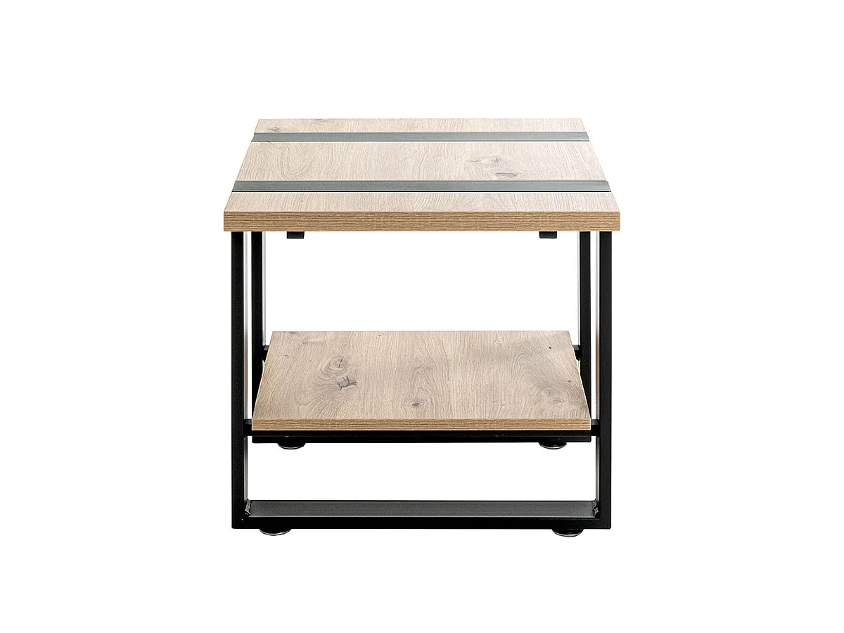 Table d'Appoint "Miranda" 45cm Chêne & Noir