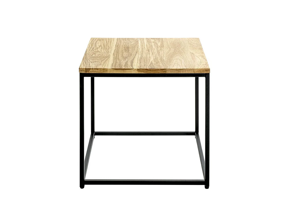 Table d'Appoint "Pika" 45cm Chêne & Noir
