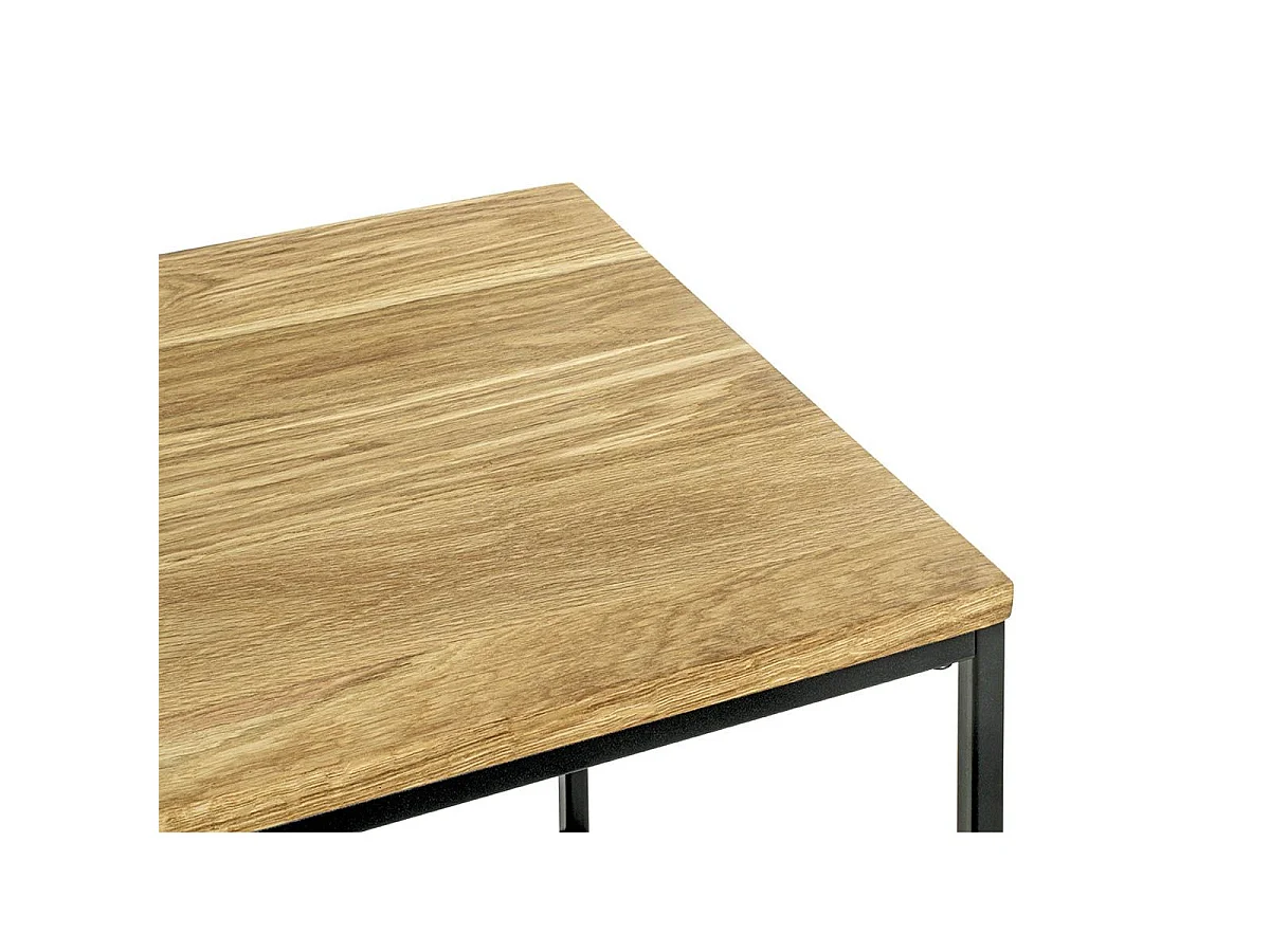Table d'Appoint "Pika" 45cm Chêne & Noir