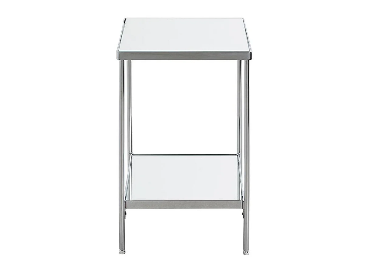 Table d'Appoint Design Carrée "Palace" 46cm Chrome