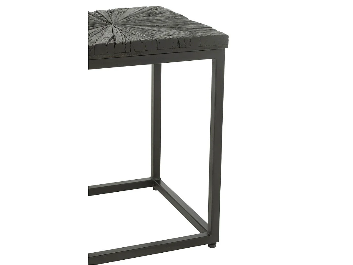 Lot de 2 Tables d'Appoint Gigognes "Shanil" 53cm Noir