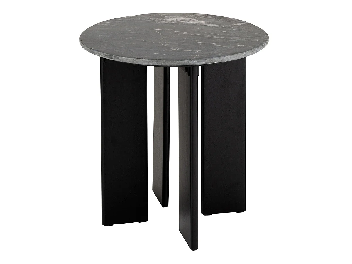 Table d'Appoint en Marbre "Mathilde" 50cm Noir