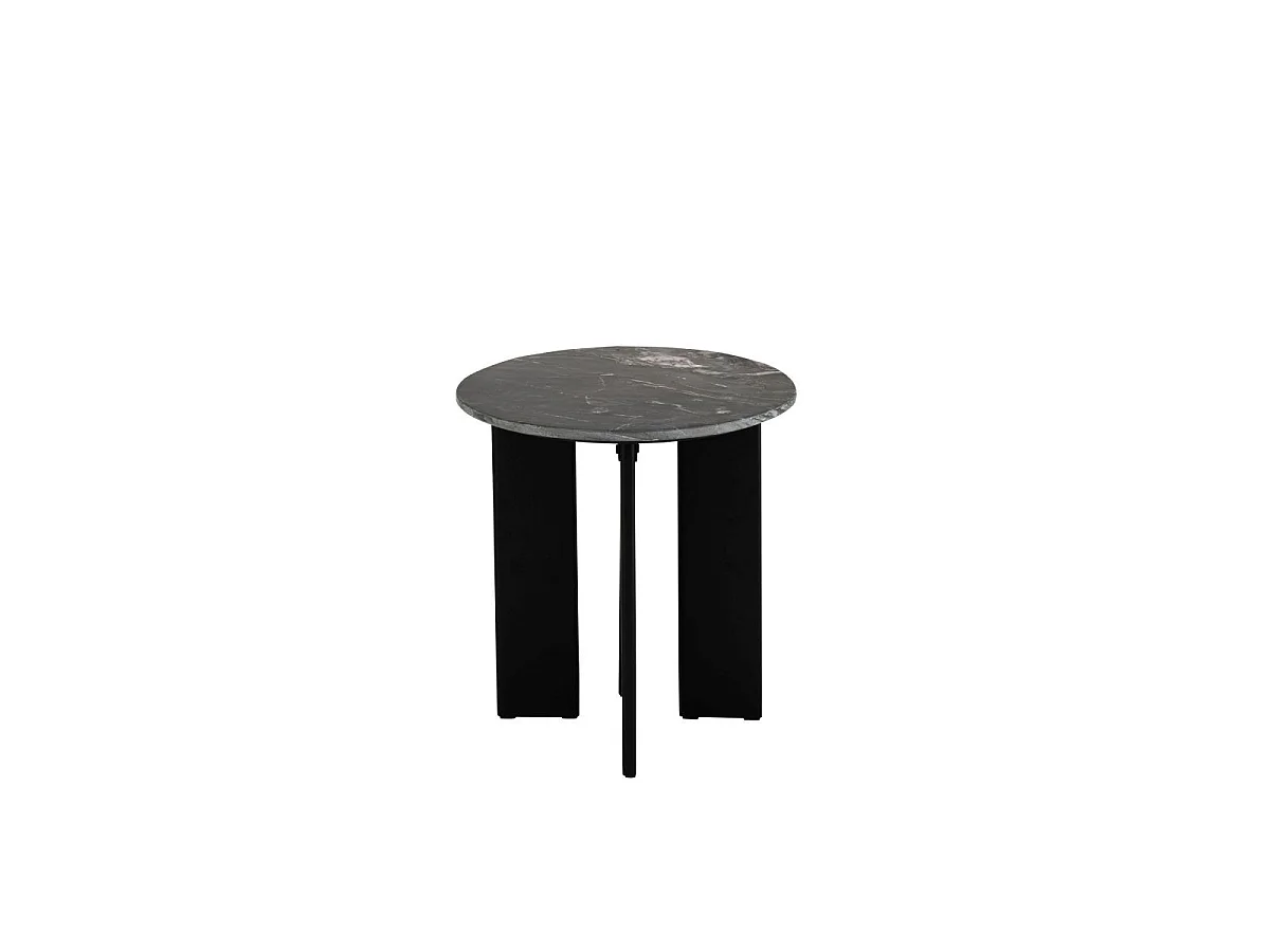 Table d'Appoint en Marbre "Mathilde" 50cm Noir