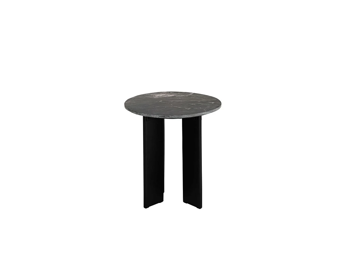 Table d'Appoint en Marbre "Mathilde" 50cm Noir