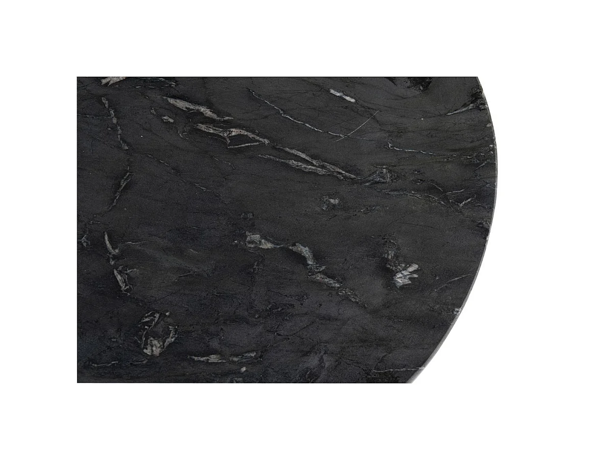 Table d'Appoint en Marbre "Mathilde" 50cm Noir